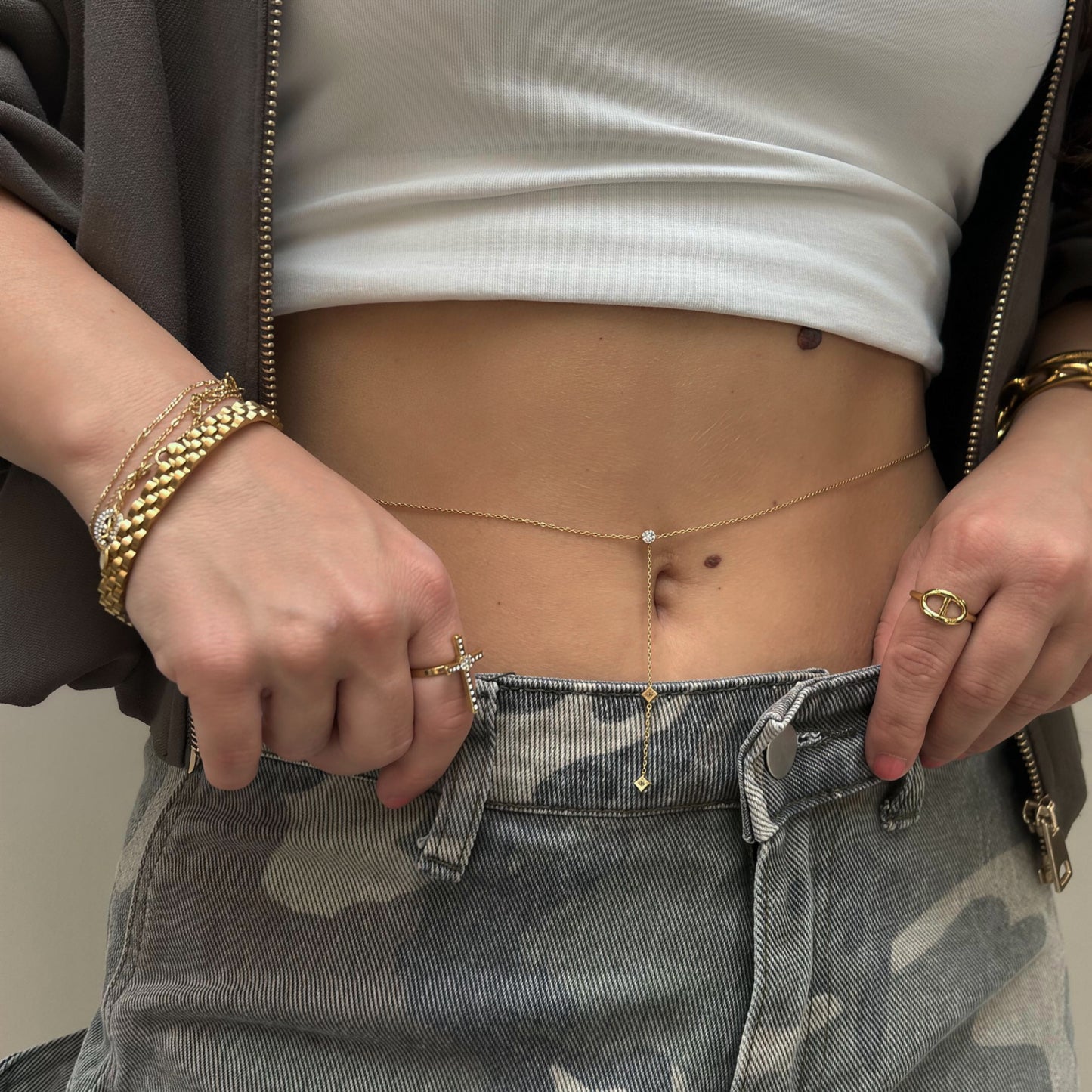 Belly Chain Met Steentjes – Zara