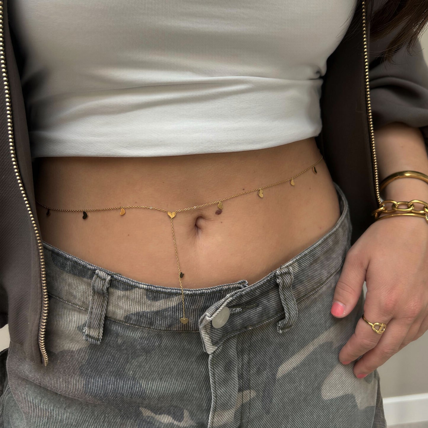 Belly Chain Met Hartjes – Nora