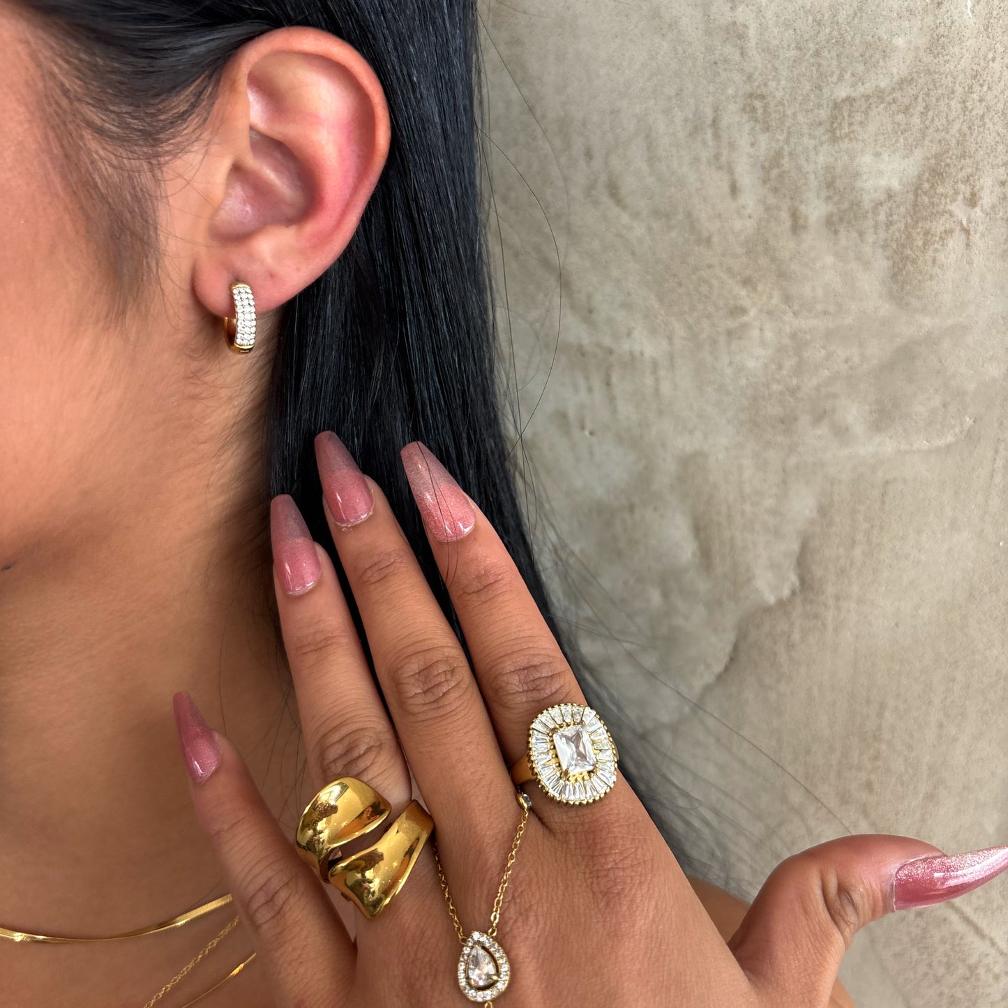 Oorbellen Met Strass Small - Renee