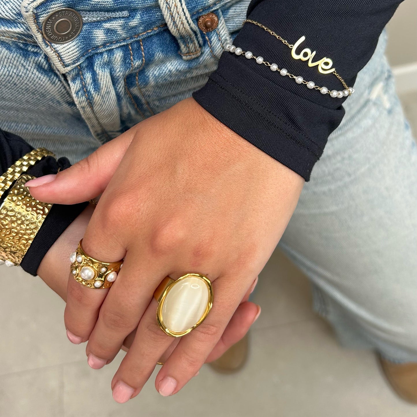 Love Armband Met Parel – Jade