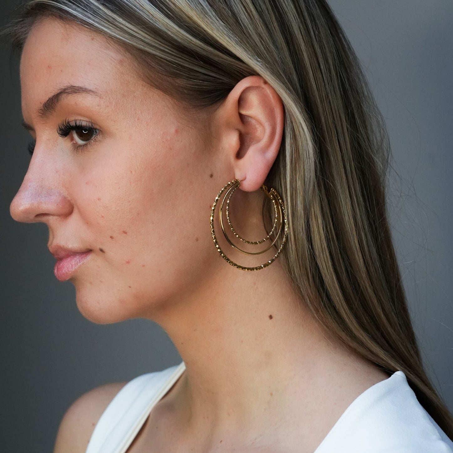Oorringen Met Dubbele Afwerking – Kate