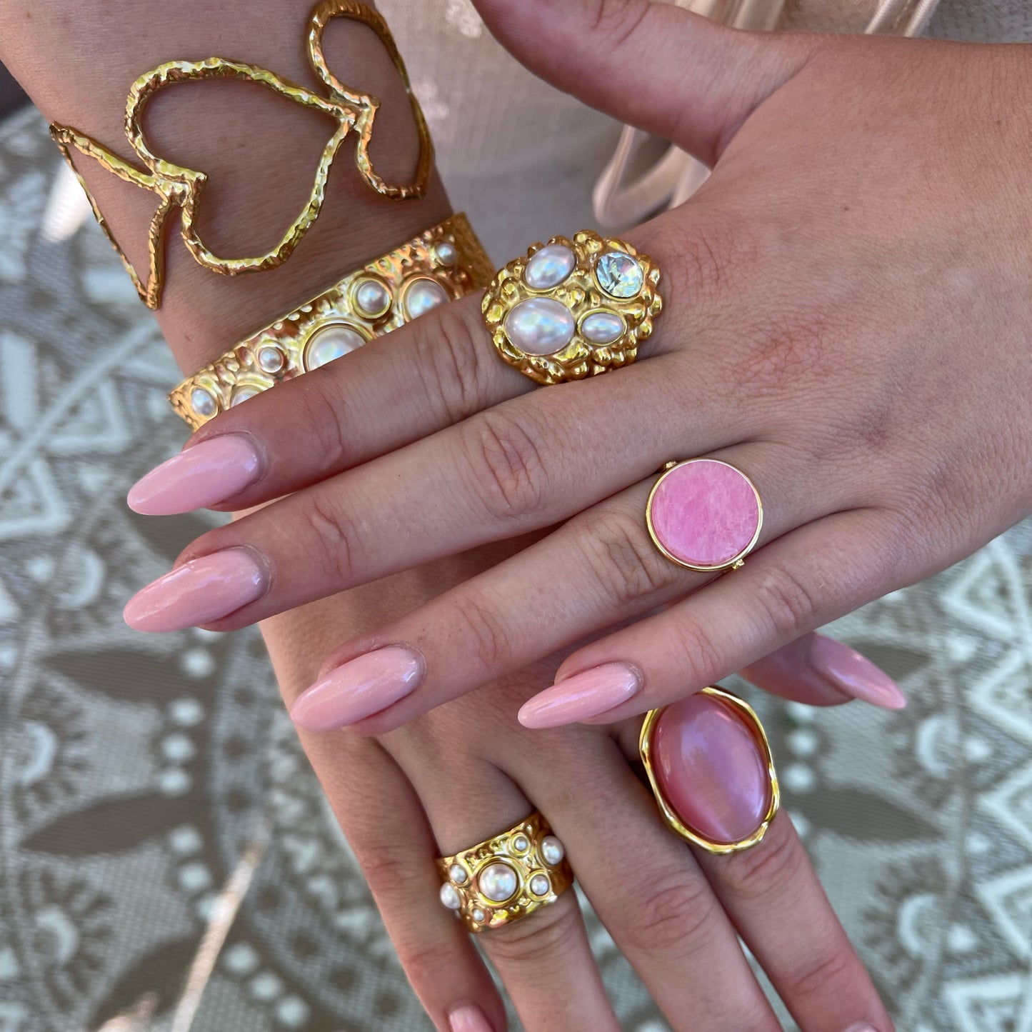 Parel Ring – Rosa