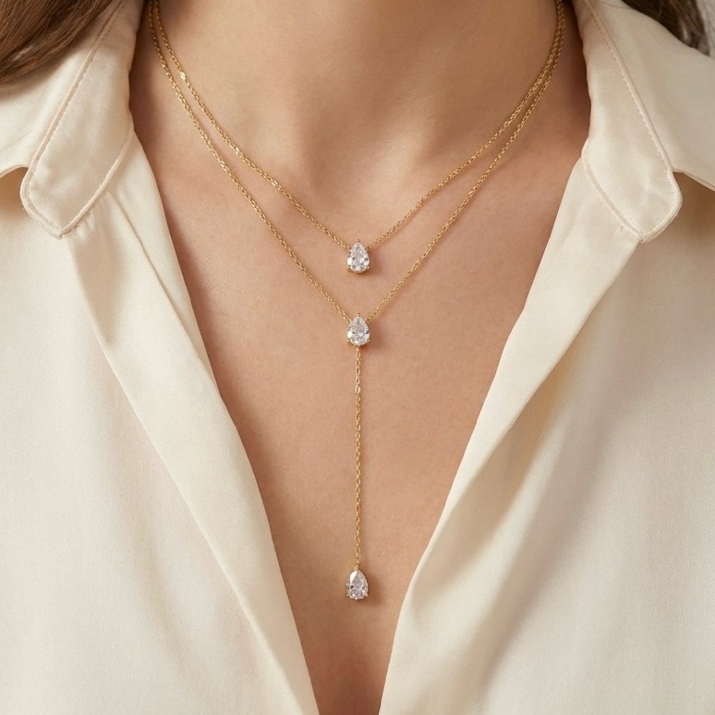 Dubbele Ketting Met Steentjes – Lizz