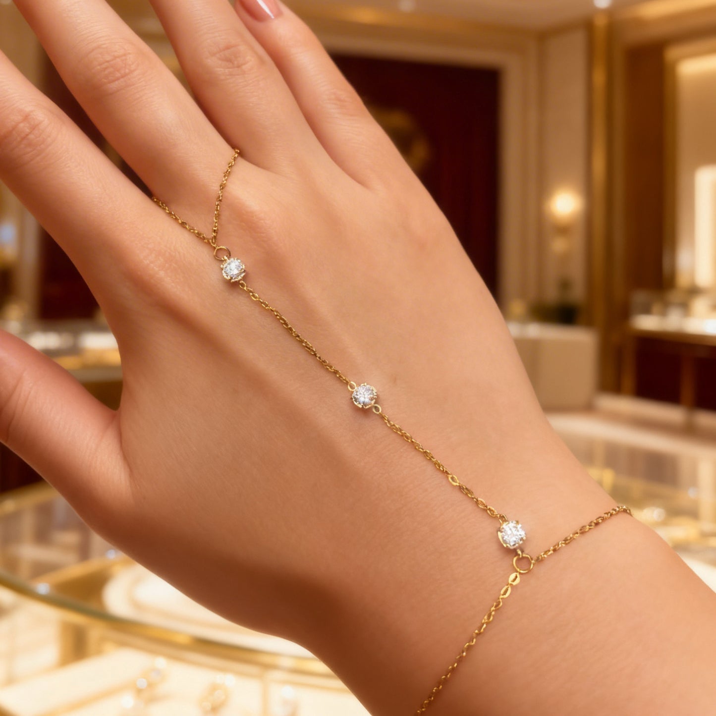 Hand Chain Met Steentjes – Sun