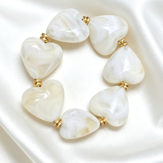 Hartjes Kralen Armband – Olivia