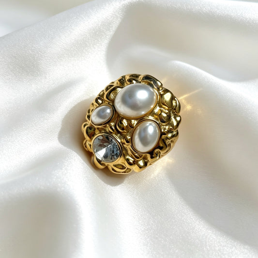 Grove Ring Met Parels – Daisy