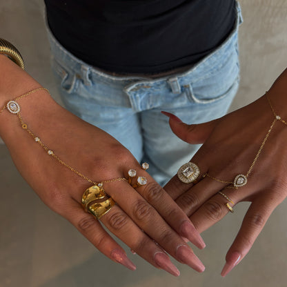Hand Chain Met Strass - Teddy
