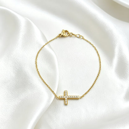 Kruis Armband Met Strass – Silke