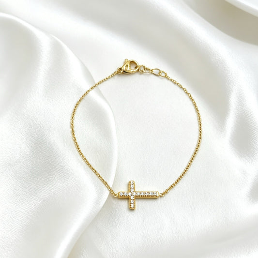 Kruis Armband Met Strass – Silke
