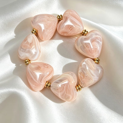 Hartjes Kralen Armband – Olivia