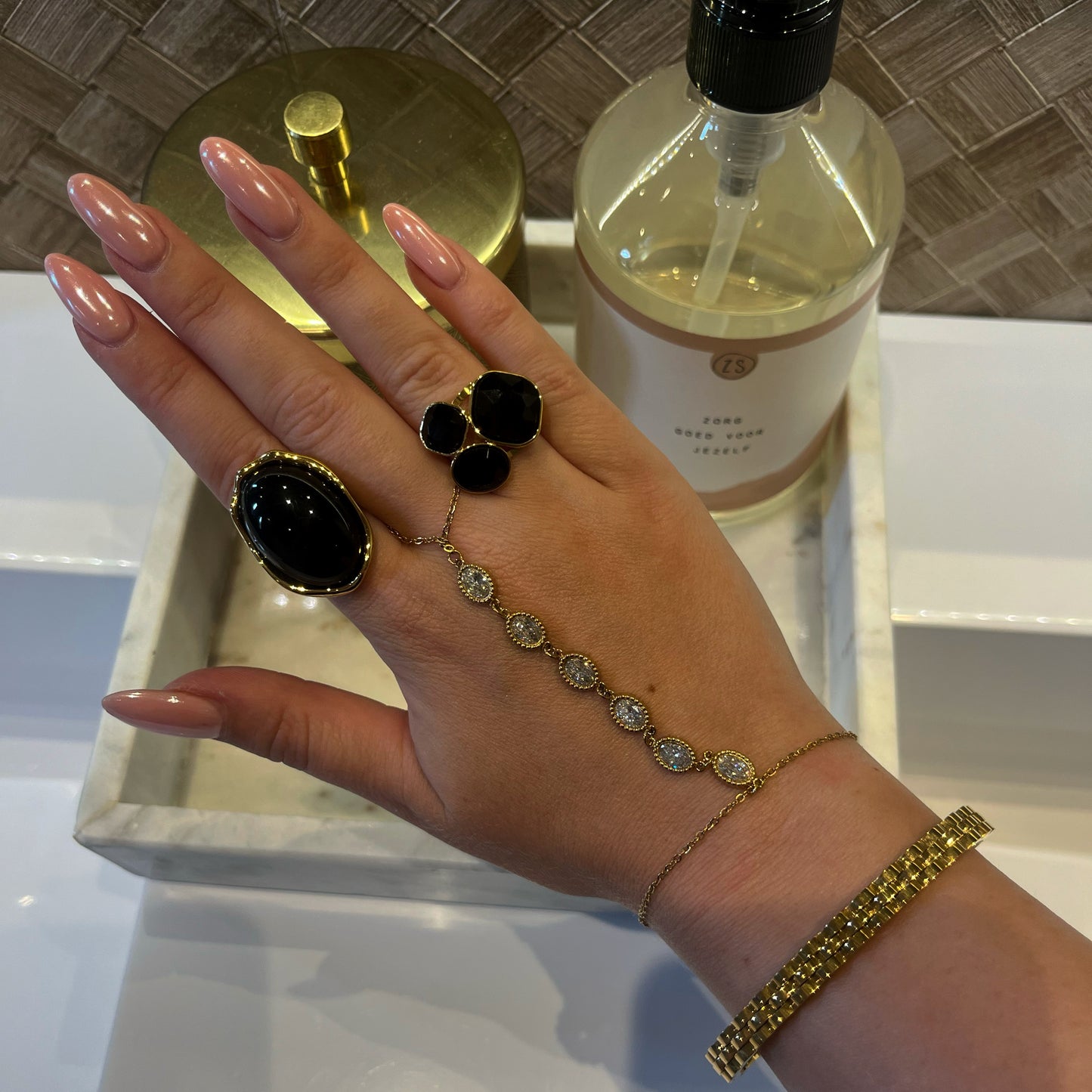 Ring Met Steentjes – Jet
