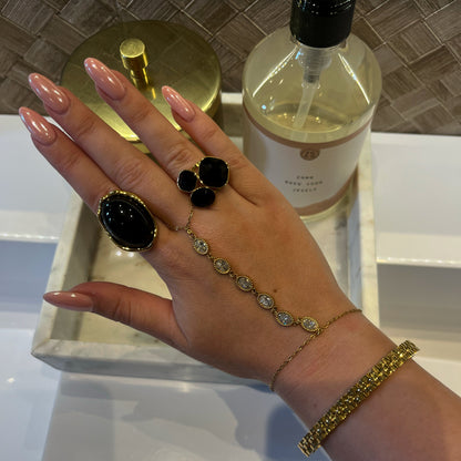 Ring Met Steentjes – Jet