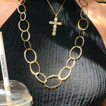 Kruis Ketting Met Strass - Lisa