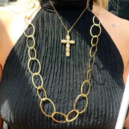Kruis Ketting Met Strass - Lisa
