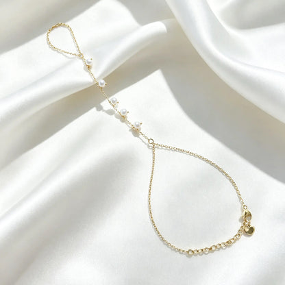 Hand Chain Met Parels - Lott