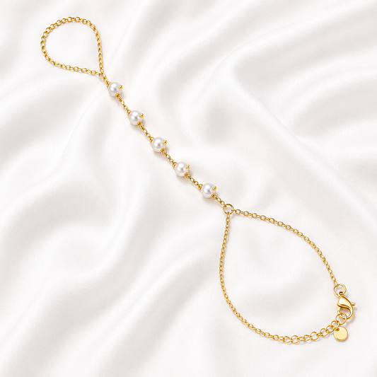 Hand Chain Met Parels - Lott