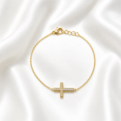 Kruis Armband Met Strass – Silke