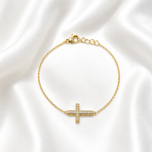 Kruis Armband Met Strass – Silke