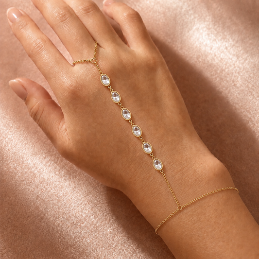 Hand Chain Met Steentjes - Diva