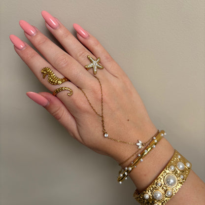 Zeester Ring Met Strass – Puck