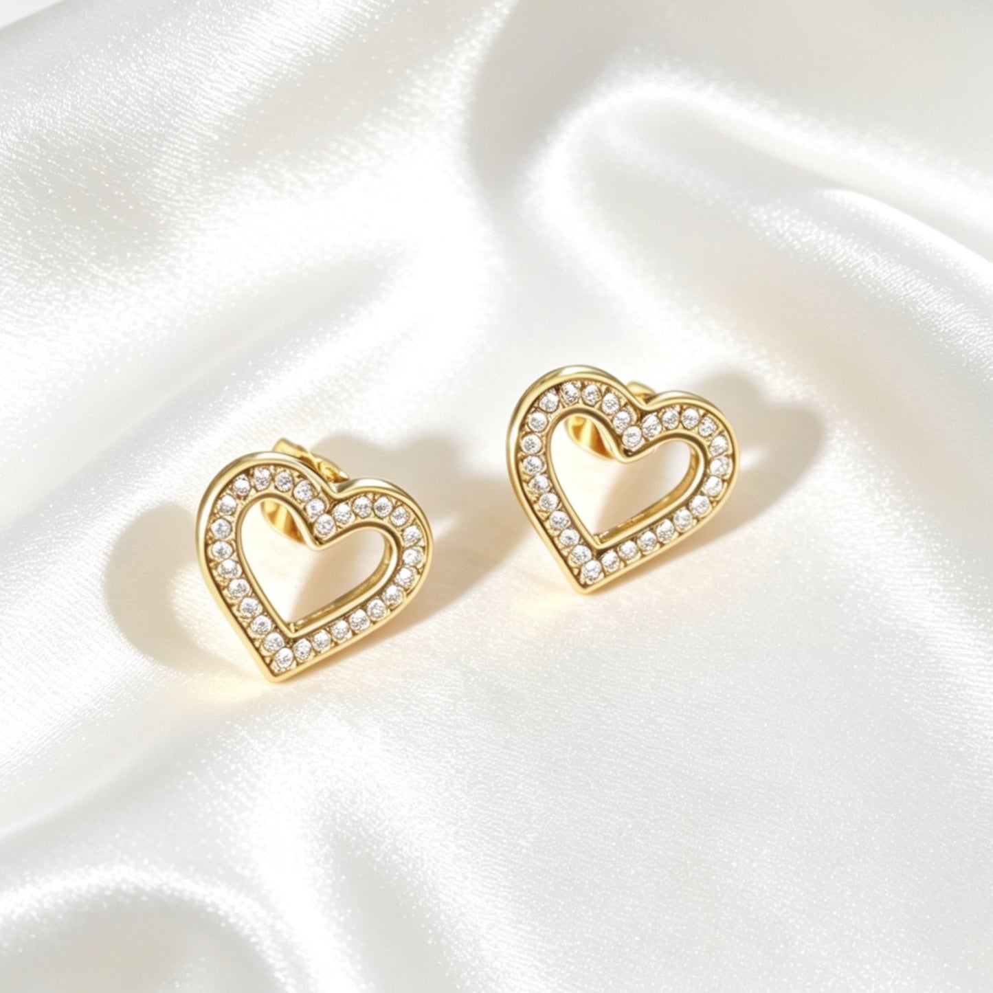 Hartjes Oorbellen Met Strass- Diva