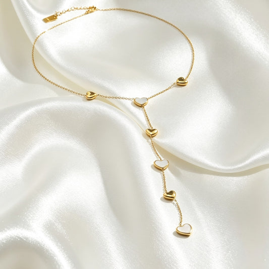 Parelmoer Hartjes Ketting – Liv