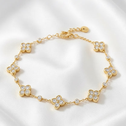 Bloemetjes Armband Met Strass – Deem