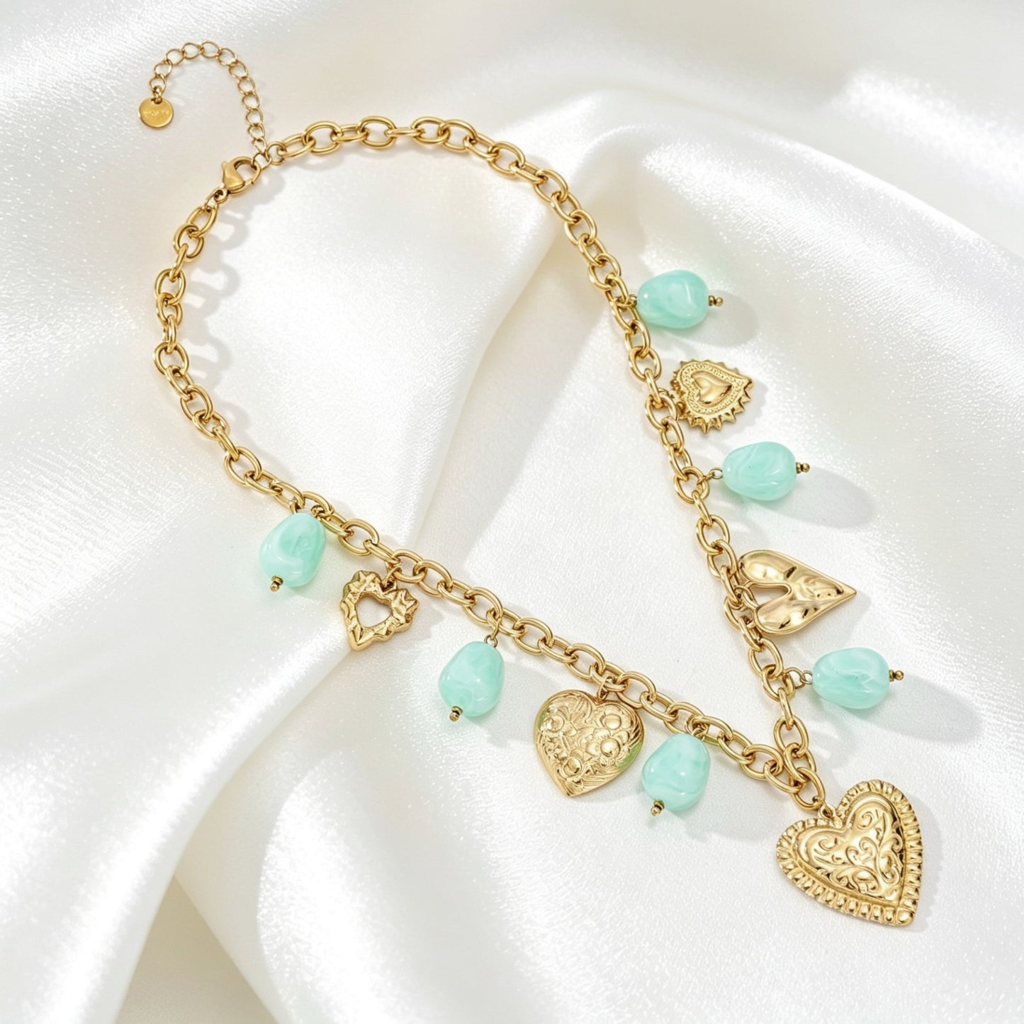 Bedel Ketting Met Hartjes – Gwen