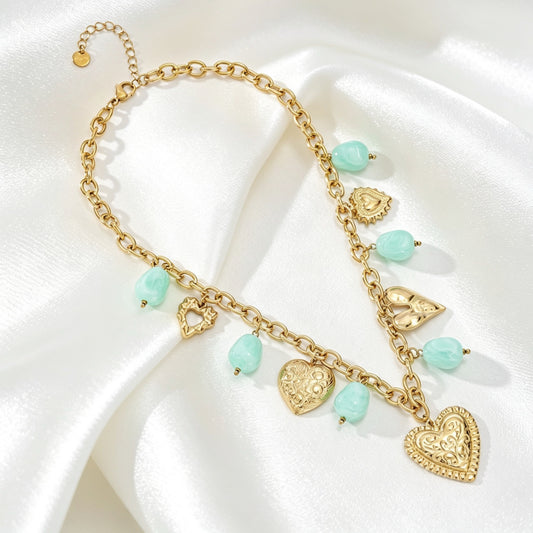 Bedel Ketting Met Hartjes – Gwen