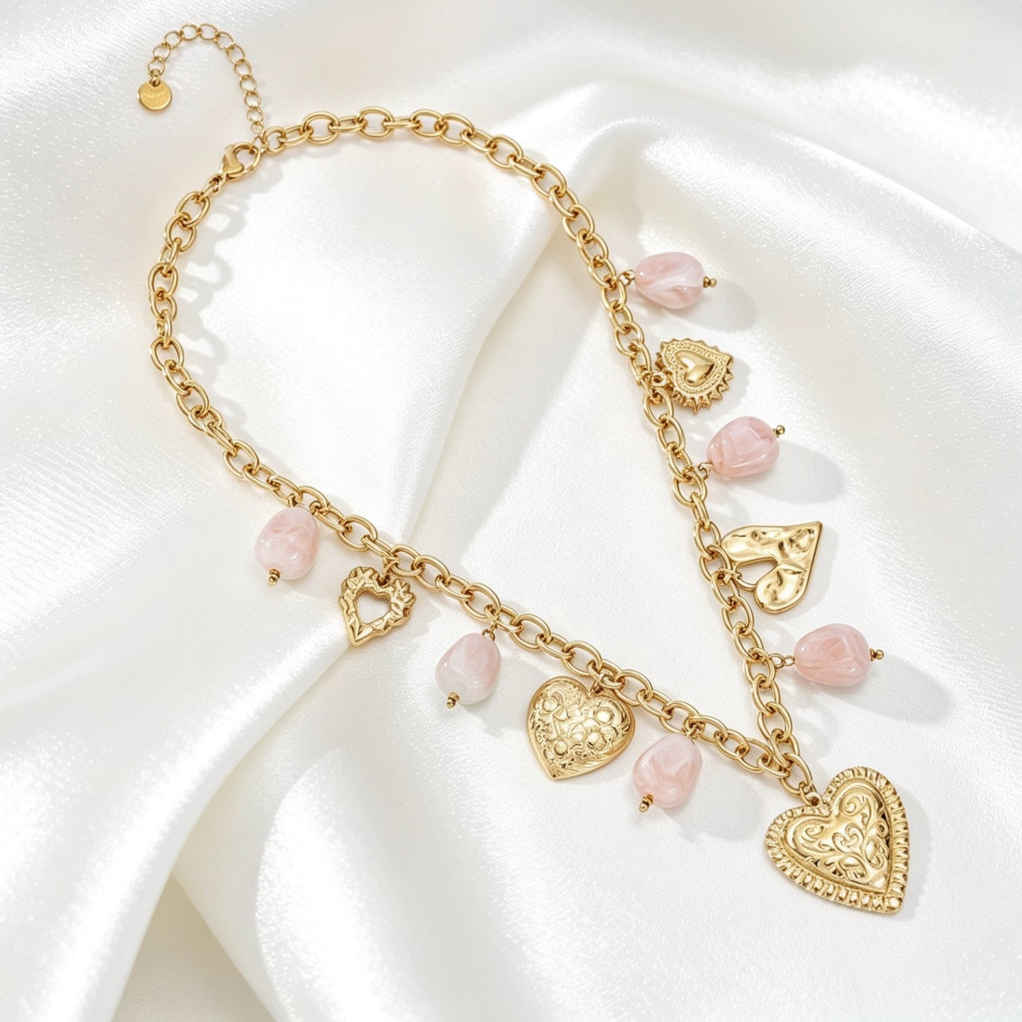 Bedel Ketting Met Hartjes – Gwen