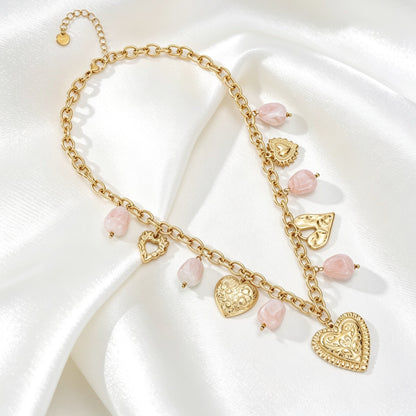 Bedel Ketting Met Hartjes – Gwen