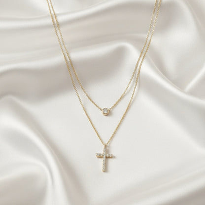Kruis Ketting Met Strass – Silke