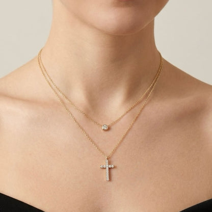 Kruis Ketting Met Strass – Silke