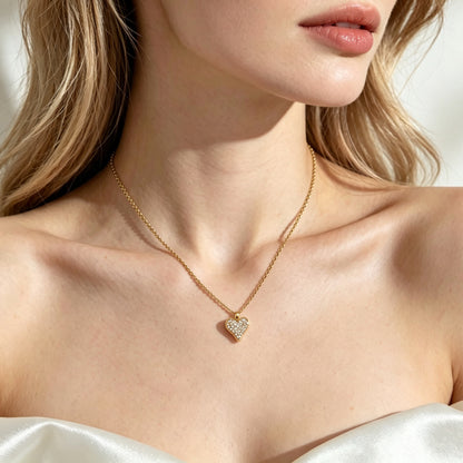 Hartjes Strass Ketting – Jitte