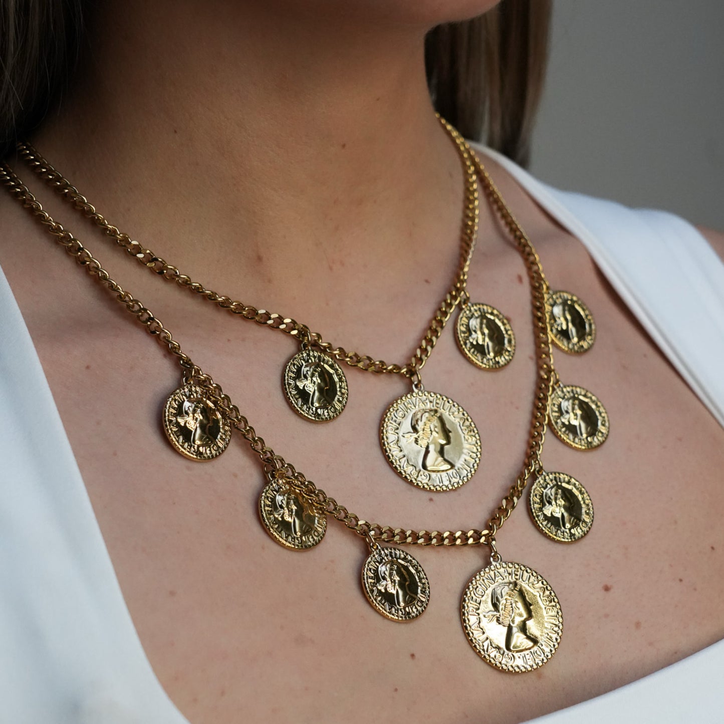 Grove Munten Ketting – Lindsey