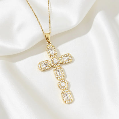 Kruis Ketting Met Strass - Lisa