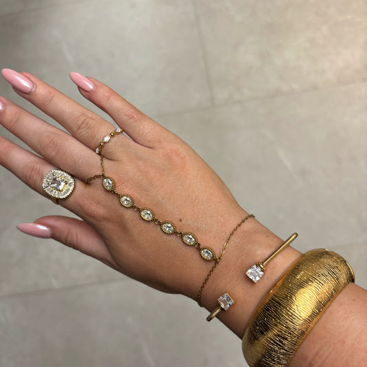 Hand Chain Met Steentjes - Diva