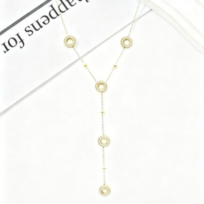 Cirkel Ketting Met Strass - Donna