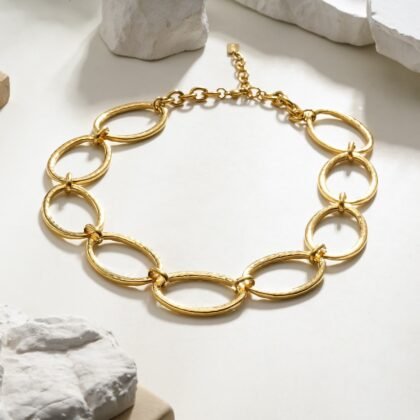 Ovale Cirkel Ketting - Ellen