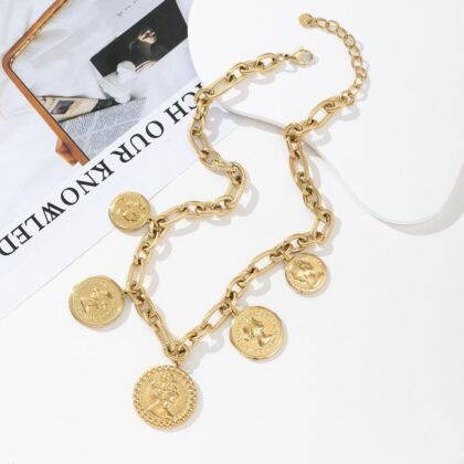 Grove Munten Ketting - Anna