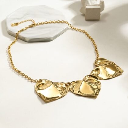 Grove harten ketting - Daisy