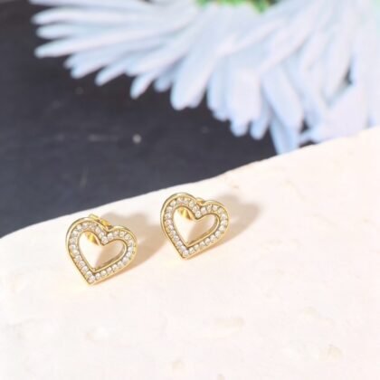 Hartjes Oorbellen Met Strass- Diva