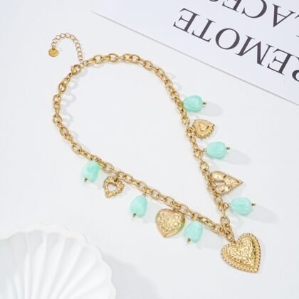 Bedel Ketting Met Hartjes - Gwen