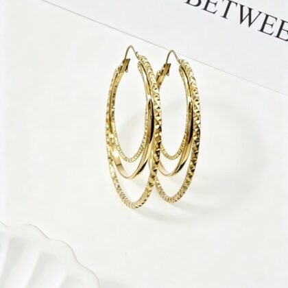 Oorringen Met Dubbele Afwerking - Kate