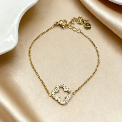 Bloemetjes Armband Met Strass - Monica