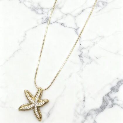 Zeester Ketting Met Strass - Puck