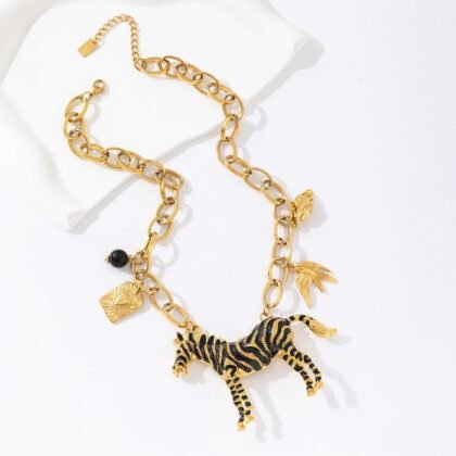 Zebra Bedel Ketting - Florien